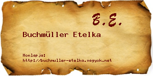 Buchmüller Etelka névjegykártya