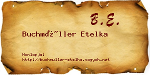 Buchmüller Etelka névjegykártya